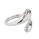 thumbnail image 4 of Anillo irregular con forma de gota de agua, transfronterizo europeo y americano, nuevo, abierto, ajustable, liso, con cuerda cruzada., 4 of 6