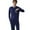 Navy, variant on Wyzesi Men Pajama Sets Long Sleeve Flannel Winter Male Leisure Wear Pajama Set Round Neck Long Sleeve Top and Pocket Stretch Pants Solid Color 2Pc Men'S Casual Pajamas Home Clothes