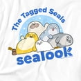 thumbnail image 2 of Sealook The Tagged Seals Women's Boxy Cropped T-Shirt Casual Graphic Tee, 2 of 2
