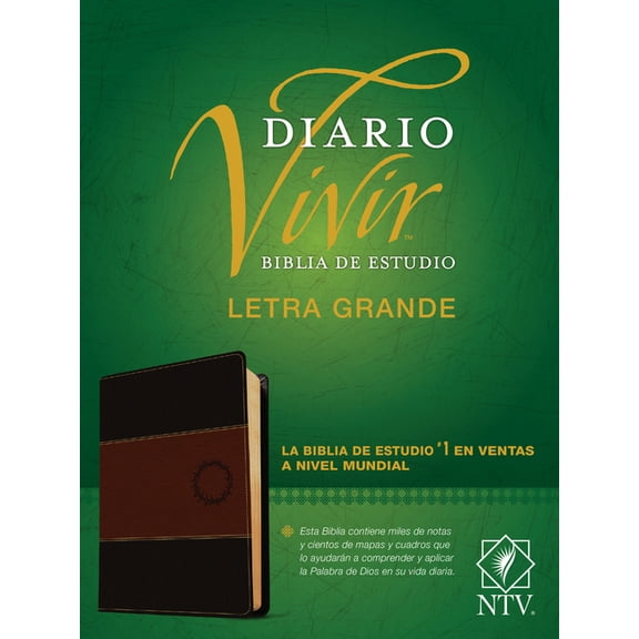 Biblia de Estudio del Diario Vivir Ntv, Letra Grande (Sentipiel, CafÃ©/CafÃ© Claro, Letra Roja), (Hardcover)