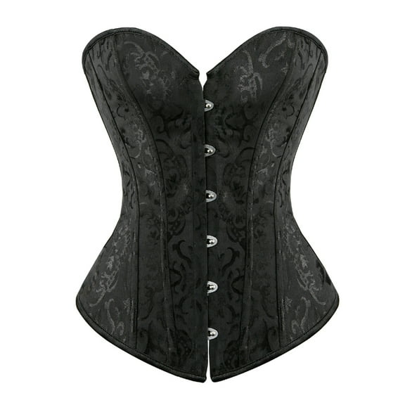 Women's Bustier Corset Top Lace Up Corsets Plus Size Floral Vintage Overbust Corset