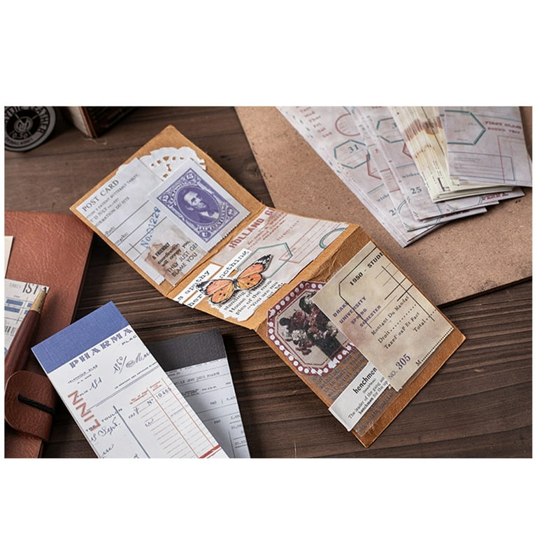 Junkjournal*『』 ZX 30Pcs Japanese Paper Sticker Vintage Junk Journal Photo