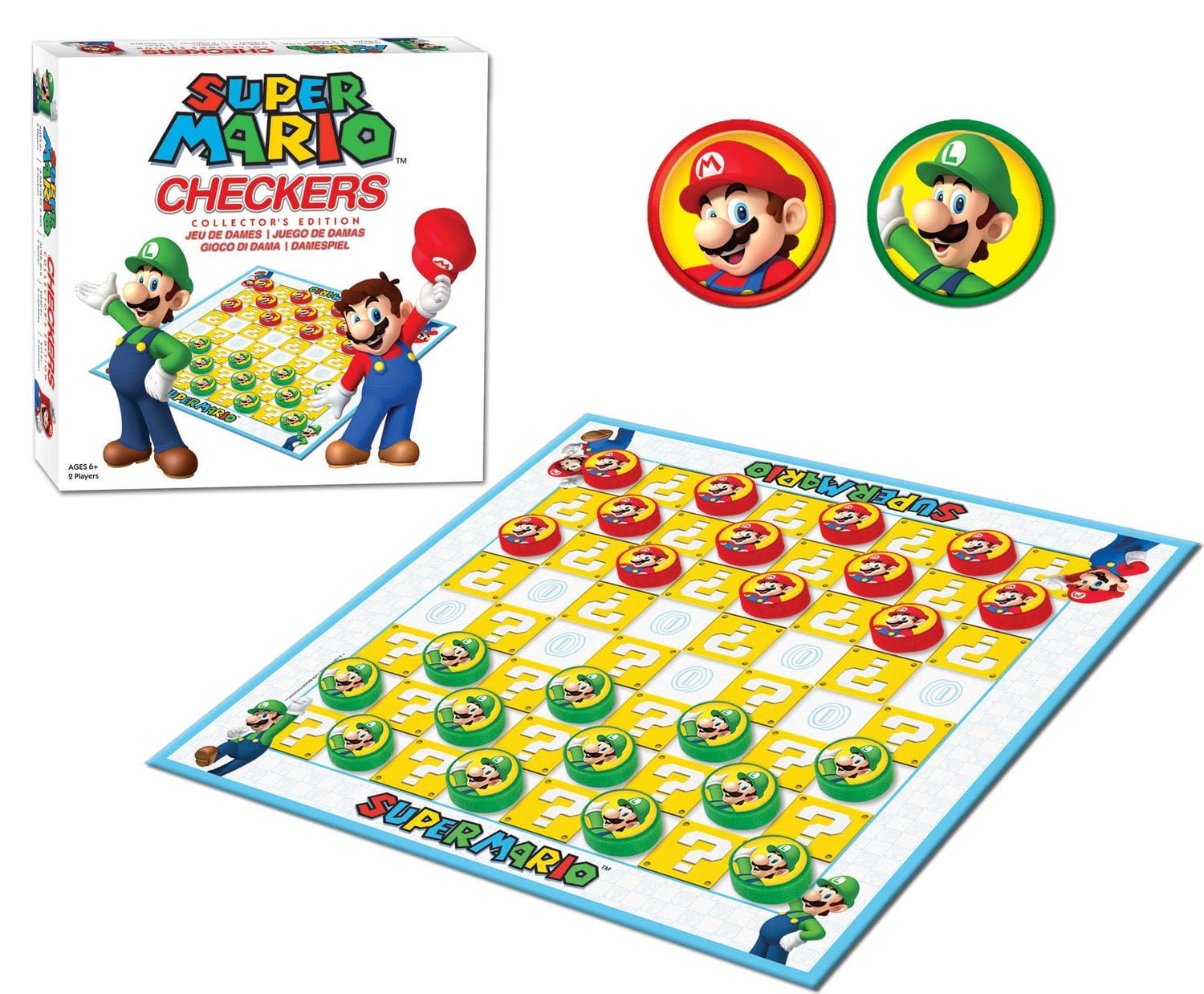 Super Mario Checkers Board Game - Bilingual