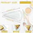thumbnail image 2 of 25 Pcs Pizza Slice Storage Container Disposable Pizza Slice Box Plastic Clear Single Slice Pizza Container Individual Tray Takeout Containers for Cookies Party Snacks, Topboutique, 2 of 8