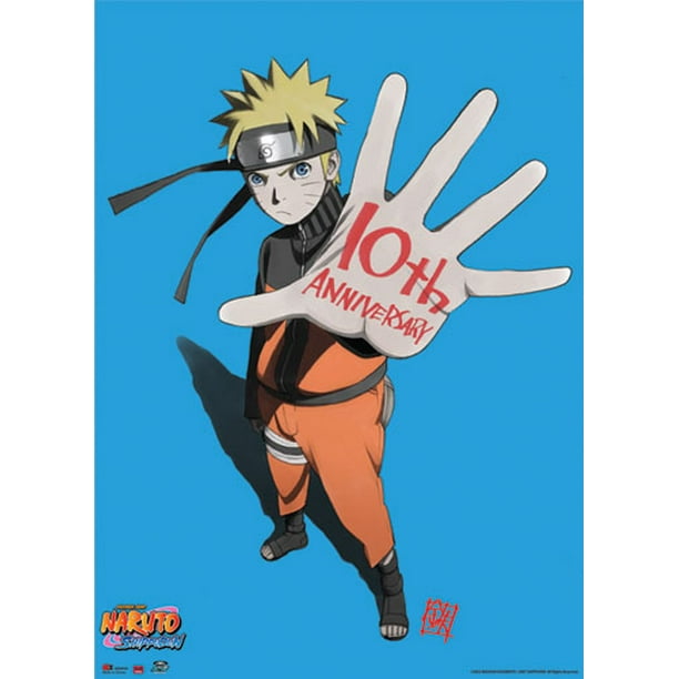 Wall Scroll Naruto Shippuden New 10th Anniversary Anime Licensed