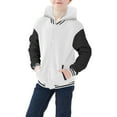 thumbnail image 6 of Lightweight Boys Jacket Boy Coat Child Boys Girls Autumn Spring Long Sleeved Color Block Baseball Hooded Coat Top Clothes, 6 of 6