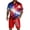 Hot Pink, variant on Youpwaven Men's 250th Anniversary Patriotic Outfit Set, Commemorative Short Sleeve Button Down Shirt & Mesh Shorts, 2-Piece USA Flag Celebratory Suit