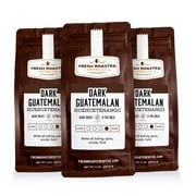 3 pack Fresh Roasted Coffee, Dark Guatemalan Coffee, Medium-Dark Roast, Ground, 12 oz