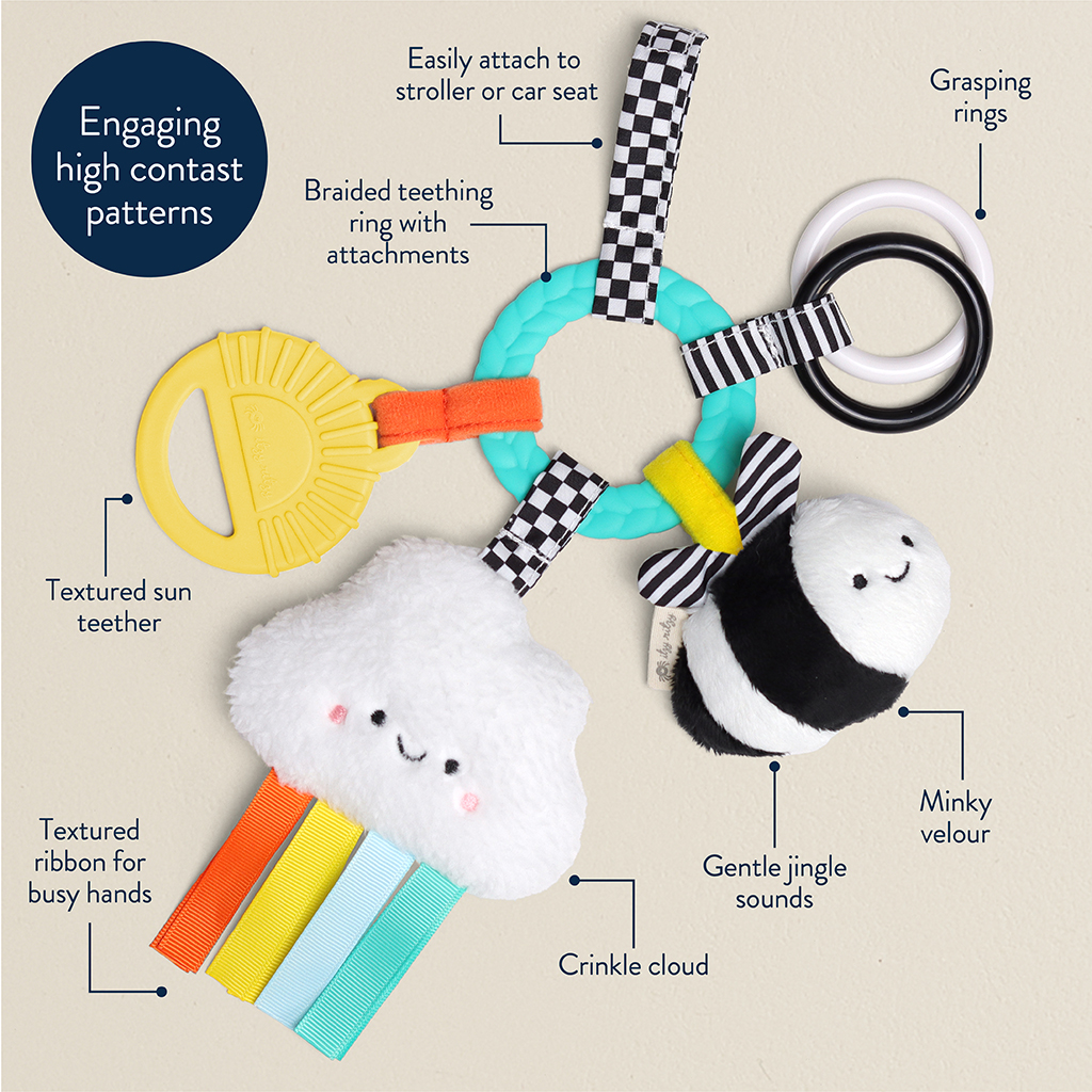 Itzy Ritzy Bitzy Busy Ring High Contrast Teething Toy photo 4