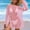 Pink, variant on Women's Swimsuit Coverup Crochet Sheer Beach Dress Slit Long Sleeve Bathing Suit Cover Up