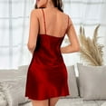 thumbnail image 5 of Chroia Women's Cami Mini Nightdress Satin Ruched Bodice Adjustable Sleepwear, 5 of 9
