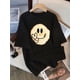 thumbnail image 1 of Camiseta holgada de manga corta con dibujos animados 2025 para niños y niñas - Cuello redondo, elasticidad media, estampado geométrico, top informal de verano, moda juvenil | Camiseta con estampado, 1 of 6