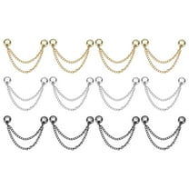 Uxcell Magnetic Clothing Clips, Strong Metal Uxcell Magnetic Buttons Shirt Tie Scarf Pant Waist Tightener Clips Decorative Accessories Pins for Clothing, Gold, Silver,Black