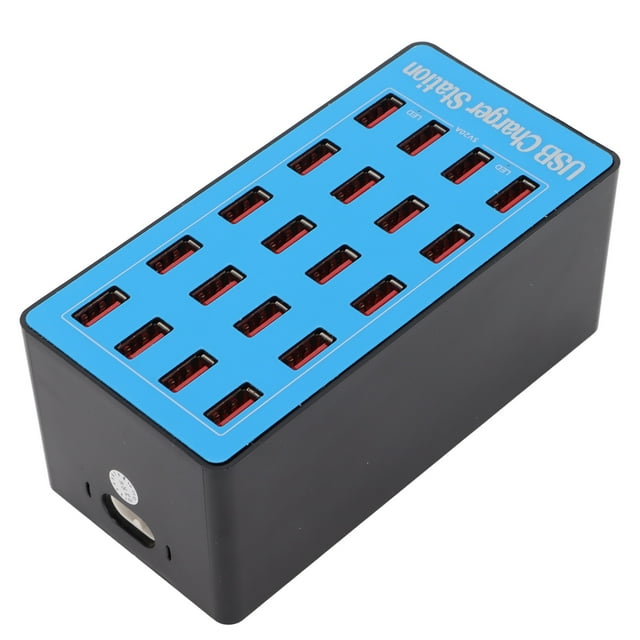 Cargador USB De 20 Puertos Adaptador De Corriente De Pared Estacia De Carga Rápida Estacia De Acoplamiento Multipuerto Eficientte Segura Universal