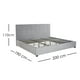 thumbnail image 2 of Ilios Innova | Base de Cama King Size Tapizada en Tela Gris con Cabecera Capitoneada, Estructura de Madera y Somier de Tablillas Resistentes, 2 of 9