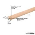 thumbnail image 3 of M-D Building Products 48909 36 In. Unfinished Hardwood Trans Tile/Vinyl w/ Anchors & Screws, 3 of 6