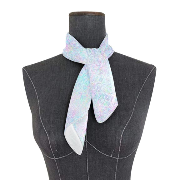 Square Scarf 24x24 Inch Pastel Prism Star Pattern Silky Satin Sun Protection Neck Scarf for Women Multi-Purpose Head Wrap Bandana for Hair Bag Decoration