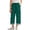 Green, variant on Girls High Waist Like Striped Culottes Casual Summer Pants With And Pockets Comfortable Straight Leg Cropped Wide Leg Trousers For Kids Baby Girl Pants 9 Months