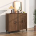thumbnail image 1 of vidaXL Sideboard Brown Oak 90x34x80 cm Engineered Wood, 1 of 5