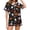 A43 Black, variant on Women's 2 Piece Sleepwear Sets Short Sleeve Button Up Pjs Halloween Spooky Bat Ghost Pattern Loungewear Shorts Casual Comfortable Nightwear Pajamas