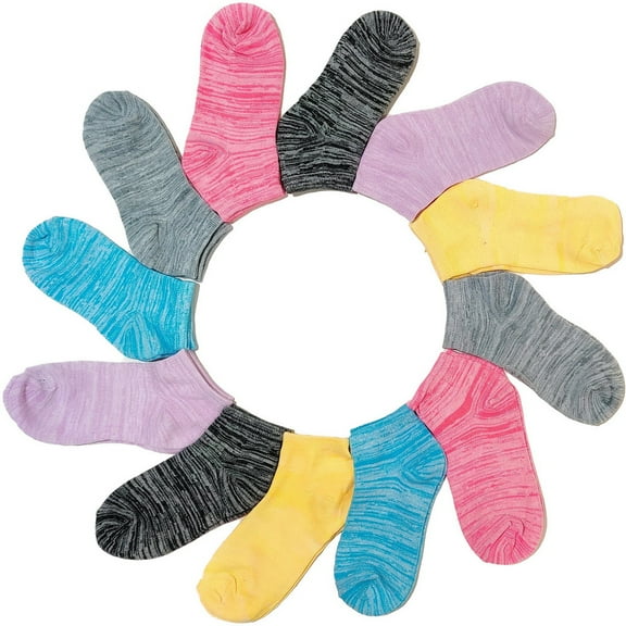 12 Pairs New Women Lady Girl Cotton Fashion Argyle Plain Black White Stripe Polka Dot Music Casual Ankle School Low Cut Socks Soft Colorful 9-11