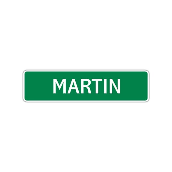 Martin Boys Letter Printed Label Indoor Outdoor Children Name Wall Plaque Decoration Aluminum Sign 4"x18"