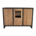 thumbnail image 5 of Infurniture 48"Rustic Solid Fir Single Sink Iron Frame Vanity in Driftwood Finish with Marble Top-No Faucet Carrara White Marble Top, 5 of 5