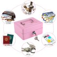 thumbnail image 3 of Spptty 1Pc Mini Portable Steel Petty Lockable Cash Money Coin Safe Security Box Household, Home Safe Box, Mini Security Box, 3 of 8