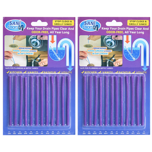 Drain Cleaner Sticks Eliminate Kitchen Bathroom Sink Septic Tank Odor and Prevent Clogging