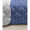 thumbnail image 3 of Orient Down Alternative Comforter, Geometric Inspired Oriental Motif Outline Eastern Star Graphic, Microfiber Quilt for All Season, 5 Sizes, Pale Teal White, by Ambesonne, 3 of 3