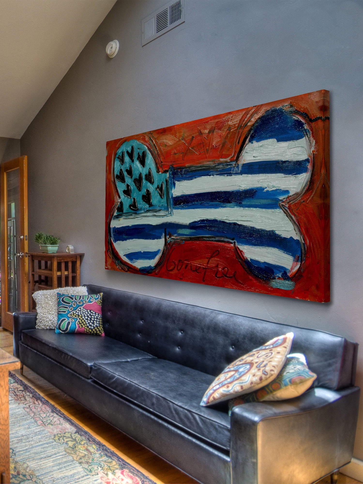 Marmont Hill 'Orange Bone' by Tori Campisi Painting Print on Wrapped Canvas