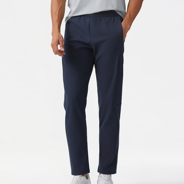 Ceisia Men Solid Color Button Up Golf Pants Lightweight Outdoor Casual Gift Sports Trousers