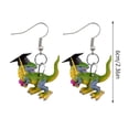 thumbnail image 3 of SUSHANG Graduation Dinosaur Earrings 1 Pair of Graduation Season Dinosaur Earrings Female Cute Cartoon Doll Pendant Earrings, 3 of 4