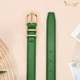 thumbnail image 5 of JASGOOD 2 Pack Belts for Women Fashion Skinny Leather Belt with Gold Buckle, 5 of 9