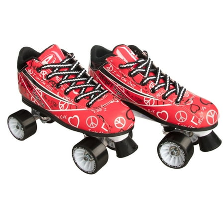Roller Skate Wheels 90 Pacer Heart Throb Speed Style Roller Skates For Women Girls Outdoor Indoor Roller Derby Wheels Quad ()