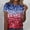 A758 Red, variant on Xdegoge 4th Of July Patriotic T Shirt for Women USA American Flag Graphic Short Sleeve Crewneck Stars And Stripes Casual Loose Fit Summer Tops Sparkle Print Independence