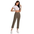 thumbnail image 4 of qucoqpe Womens Yoga Capri Pants High Waist Capri Leggings with Pockets Wide Leg Crop Exercise Workout Summer Pants, 4 of 5