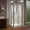 Brushed Nickel with White Base, variant on Dreamline DL-6150-04 Cornerview 76-3/4" High X 36" Wide Corner Shower Module - White
