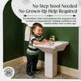 thumbnail image 5 of Renovators Supply WeeWash Child Size Pedestal Sinks for Bathrooms 16" Wide White Porcelain Bathroom Pedestal Sink w/Centerset Faucet Holes Pack of 6, 5 of 14