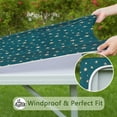 thumbnail image 6 of Teal Christmas Star Pattern Square Fitted Tablecloth with Elastic Edge,Square Table Cover,Washable Elastic Table Cover for Home Kitchen Party Decor 34"x34", 6 of 6