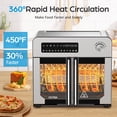thumbnail image 5 of OSTBA 10‑in‑1 French Door Air Fryer Toaster Oven Combo, 24QT Countertop Convection Oven with 102 Recipes & 7 Accessories, 30% Faster Cooking, 90% Less Oil, Stainless Steel, 5 of 8