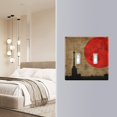 thumbnail image 5 of Dailycode Light Switch Plate Covers 2 Gang Wall Plate Plastics Outlet Covers for Kitchen Home Office Decor Red Sun and City, 5 of 8