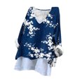 thumbnail image 4 of Busydd Womens Tops Fashion Vintage Floral Print Cotton Linen Shirts Long Sleeve Round Neck Summer Tops Loose Fit Plus Size Blouses Casual Comfort Tee Tops Classic Oversized Tops for Women,S-5XL, 4 of 7