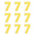 thumbnail image 1 of Parche bordado de número Uxcell de 2" número 7 (amarillo, paquete de 9), 1 of 6