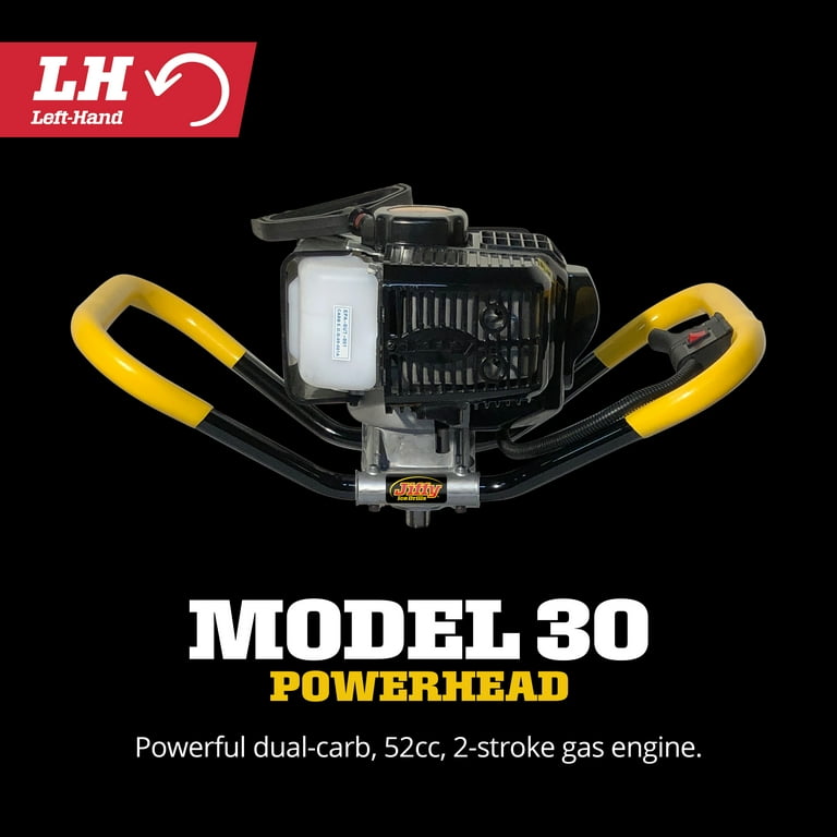 Jiffy Model 30, 52cc Gas Ice Auger with Powered Blades, 10-inch