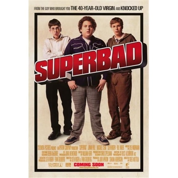 Pop Culture Graphics MOV405577 Superbad Movie Poster, 11 x 17