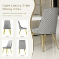 thumbnail image 3 of Kithkasa High Back Velvet Dining Chairs for Dining Room,Gold Legs,Set of 2,Gray, 3 of 9