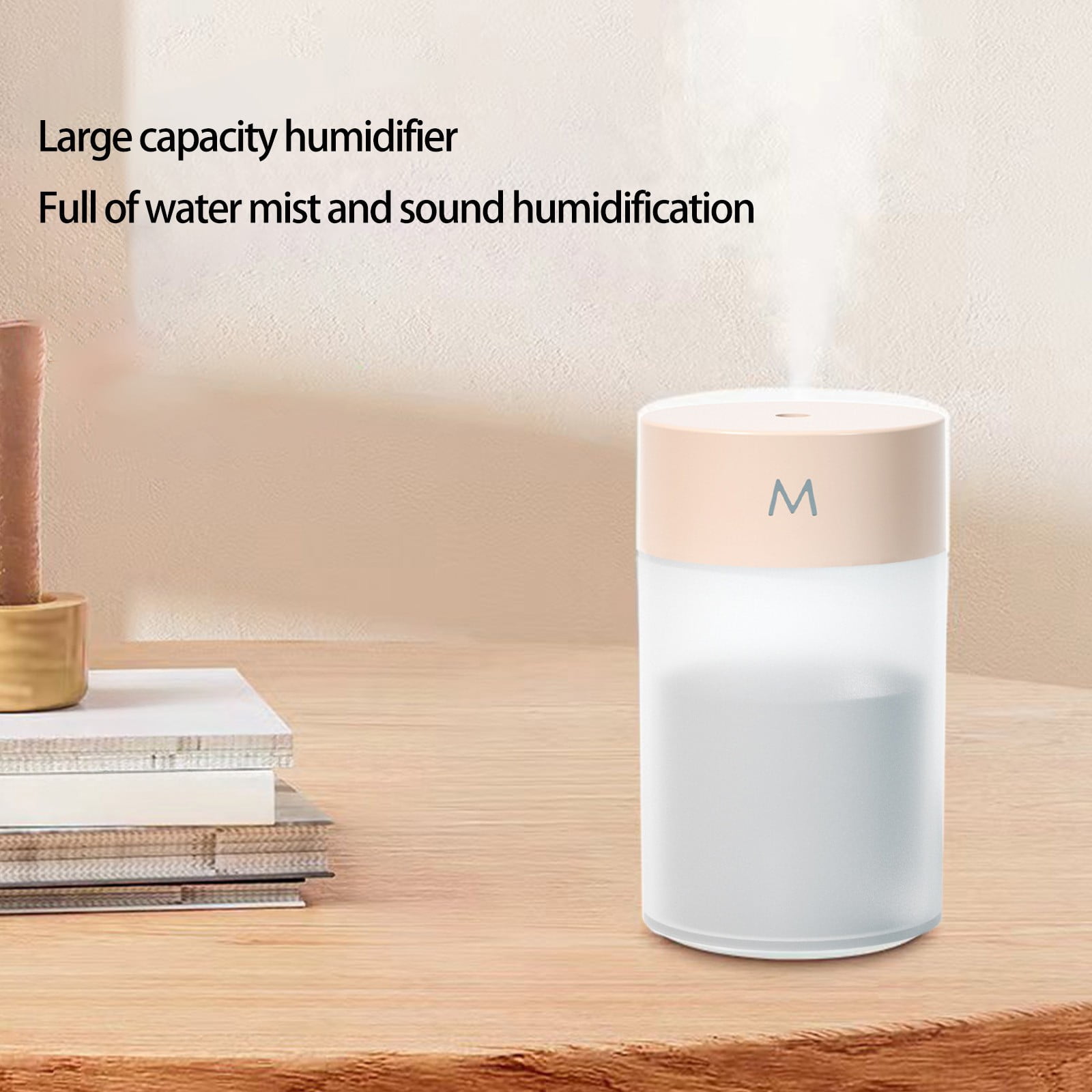 Weloille Cool Mist Humidifier for Bedroom, Babies and Plants, Ultra Quiet Mini Humidifier, Portable, Plastic Construction, in White, Gray, Pink