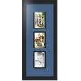 thumbnail image 1 of collage photo frame double mat with 3 - 3.5x5 openings and  black frame, 1 of 2