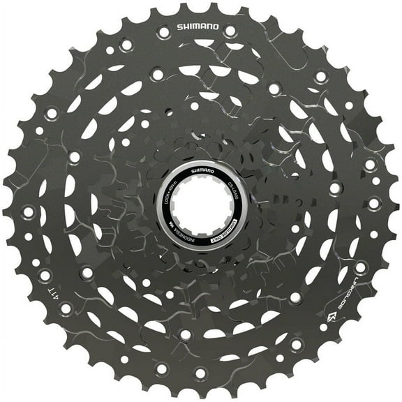 Shimano CUES CS-LG400-9 Cassette - 9-Speed, 11-41t, LINKGLIDE, Black